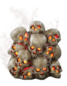 DECORATION, FOGGING SKULL PILE, 11 STACKED, RESIN, PLASTIC, ELECTRON,