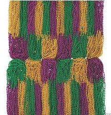 NECKLACE, BEADED, MARDI GRAS, CHILD, PLASTIC, MULTICOLOR, 1000 PIECES