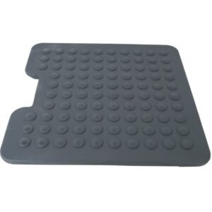 FOOTPLATE, EXERCISE MACHINE, OVERMOLDED, RUBBER, GRAY, 20.5 X 8.5 INCHES