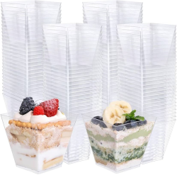 CUP, DISPOSABLE, DESSERT, PLASTIC, CLEAR, 8OZ, CASE (CONTAINS 1000 CUPS) ; MANUFACTURER: ,,,