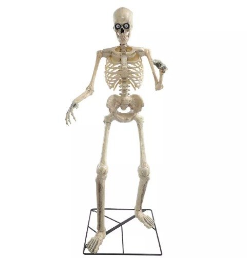 SKELETON, HALLOWEEN, ANIMATED, W/ IR SENSOR, REMOTE CONTROL, METAL/PLASTIC
