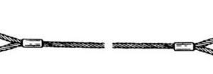 SLING, WIRE ROPE, SINGLE LEG EYE & EYE, 19600 LBS., 1 INCH X 10 FEET