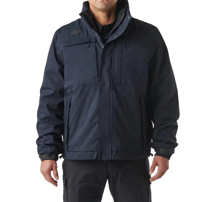 JACKET, COLD WEATHER, 5-IN-1, POLYESTER/NYLON, DARK NAVY, SMALL