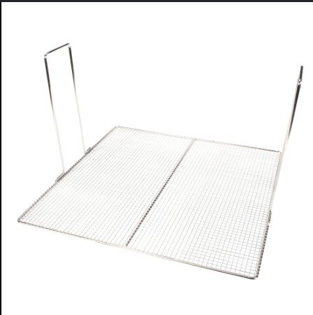 SCREEN, DEEP FRYER, W/HANDLES, WIRE MESH, STAINLESS STEEL, 20 X 20 X 12 INCHES