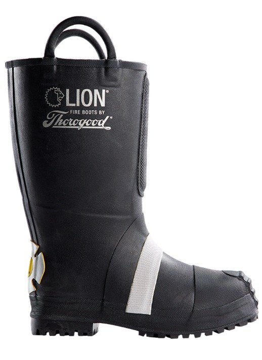 BOOTS, FIREMEN'S, RUBBER INSULATED FELT, LUG SOLE, NFPA 1971, WIDE, 11 Manufacturer :THOROGOOD SHOES WEINBRENNER, Part No: WIDE,