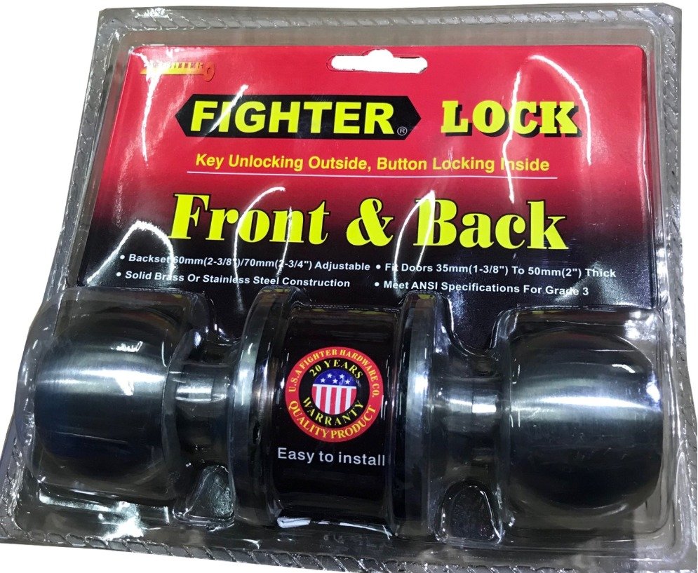 LOCK SET (KNOB LOCK) CYLINDRICAL,5-PINS, W/ KEY