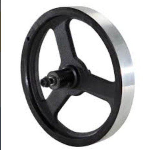 FLYWHEEL ASSEMBLY, EXERCISE BIKE, STEEL, SILVER