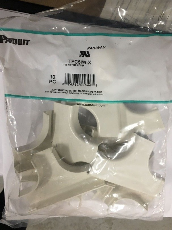 TEE, RACEWAY, PVC, OFF-WHITE, 0.64 X 2.58 X 4.04 INCHES