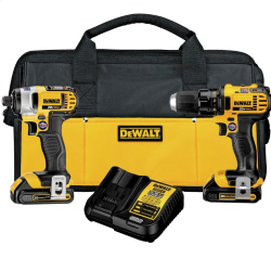 TOOL KIT, HAMMERDRILL/IMPACT DRIVER, PORTABLE, 20V, 8 COMPONENTS