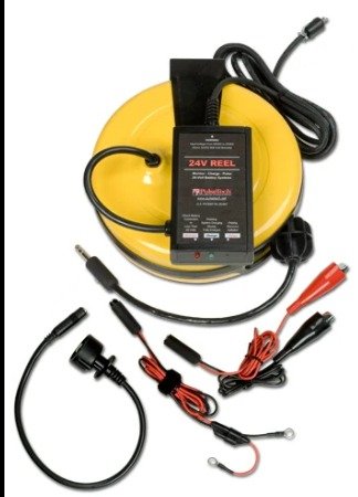 CHARGER SUBASSEMBLY, BATTERY, W/REEL, 24 V