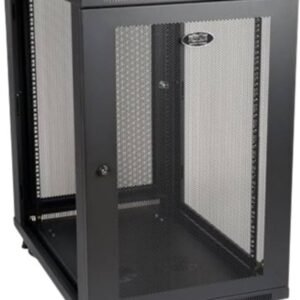RACK, ENCLOSURE, SERVER CABINET, W/DOORS & SIDES, BLACK, 18U, 1000 LBS, 33 INCHES, MANUFACTURER: TRIPP LITE, MODEL: 3036685,