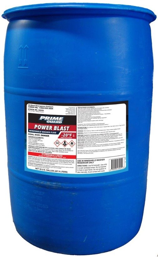 CLEANER FLUID, WINDSHIELD, LIQUID, BLUE