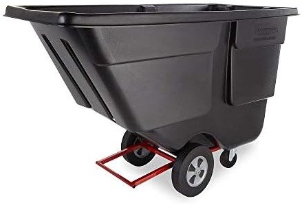 TRUCK, TILT, PLASTIC, BLACK, 1 CUBIC YARD, 1250 LBS