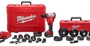 PUNCH, KNOCKOUT TOOL KIT, CORDLESS, 18V, 10 TONS, 13.63 INCHES, MANUFACTURER: MILWAUKEE TOOL,