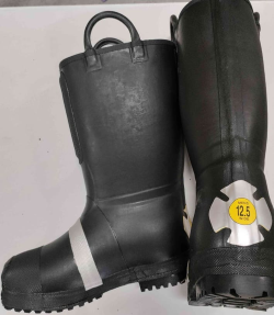 BOOTS, FIREMEN'S, RUBBER INSULATED FELT, LUG SOLE, NFPA 1971, WIDE, 12-1/2 Manufacturer :THOROGOOD SHOES WEINBRENNER, Part No: WIDE, 12-1/2 ; MANUFACTURER: ,