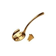 HOOK, COAT AND HAT, CHROME PLATED, BRASS,
