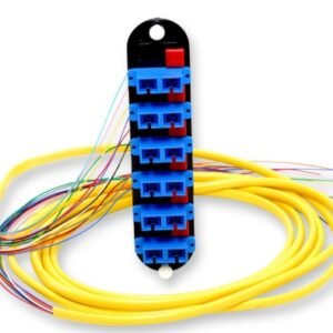 ADAPTER SET, FIBER OPTIC (CLOSET CONNECTOR HOUSING), PIGTAILED, BLUE, OS2, 12 FIBER, 3 METERS
