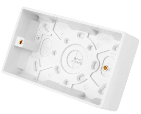 JUNCTION BOX, UREA, WHITE, 2 GANG