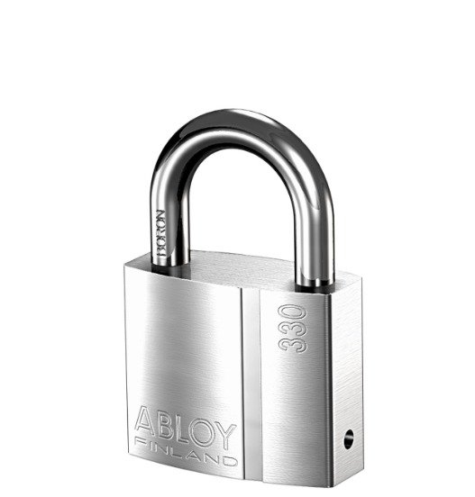 PADLOCK, BRASS, CHROME, 8 X 25 X 25MM