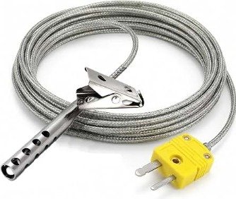THERMOCOUPLE, HEATING ELEMENT, K-TYPE, STEEL, 2.5 X 3.5 X 12