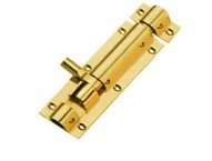 LATCH, DOOR, TOWER BOLT, BRASS POLISHED