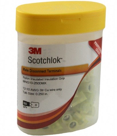 TERMINAL, QUICK DISCONNECT, MALE, INSULATED, YELLOW