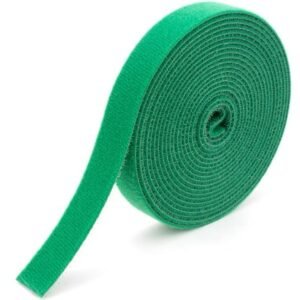 FASTENER TAPE, HOOK AND PILE, CONTINUOUS, GREEN, 2 LBS, 0.5 INCH X 5 YARD