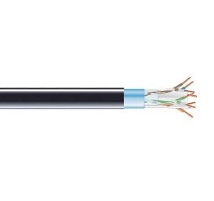 CABLE, CAT6, PVC/PLENUM, BLACK, 24 AWG, 400 MHZ, 1000 FEET