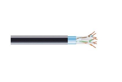 CABLE, CAT6, PVC/PLENUM, BLACK, 24 AWG, 400 MHZ, 1000 FEET
