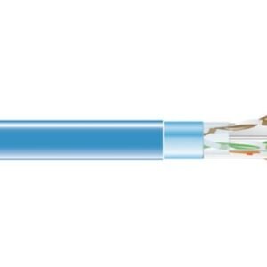 CABLE, CAT6, SHIELDED, PVC/PLENUM, BLUE, 24 AWG, 400 MHZ, 1000 FEET