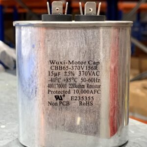 CAPACITOR, RUN, 370VAC, 50/60HZ, 15 MFD