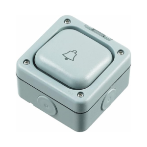 SWITCH, PUSH, BELL, GRAY, TWO-WAY, 250VAC/50HZ, 95 X 95 X 57 MM,