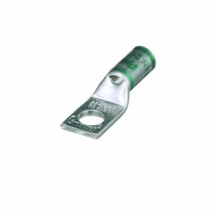 TERMINAL, LUG, COPPER, GREEN, 3/8 X 1.99 INCHES
