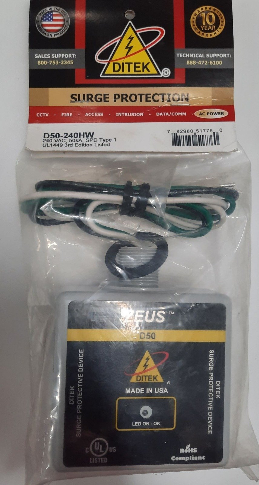 SURGE PROTECTOR, 240VAC,