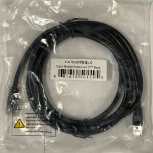 CABLE, CAT6, 500-MHZ, BLACK, 7 FEET,(CONTAINS 7 FEET)