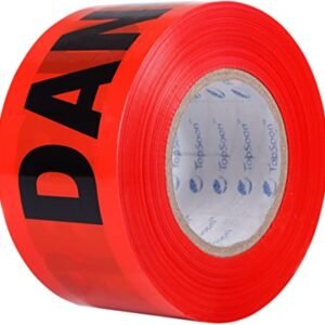 TAPE, FLAGGING, DANGER DO NOT ENTER, POLYETHYLENE, BLACK ON RED, 3 INCHES X 1000 FEET,CASE INCLUDES: 8 ROLLS,MANUFACTURE:3M,MODEL:362-R-3X1000FTX2MIL,