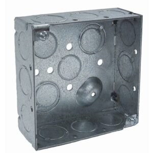 JUNCTION BOX, WELDED, CONDUIT, PRE-GALVANIZED STEEL, 4 X 4 X 1.5 INCHES