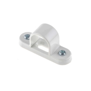 CLAMP, ELECTRICAL, CONDUIT, PVC, WHITE, 20 MM