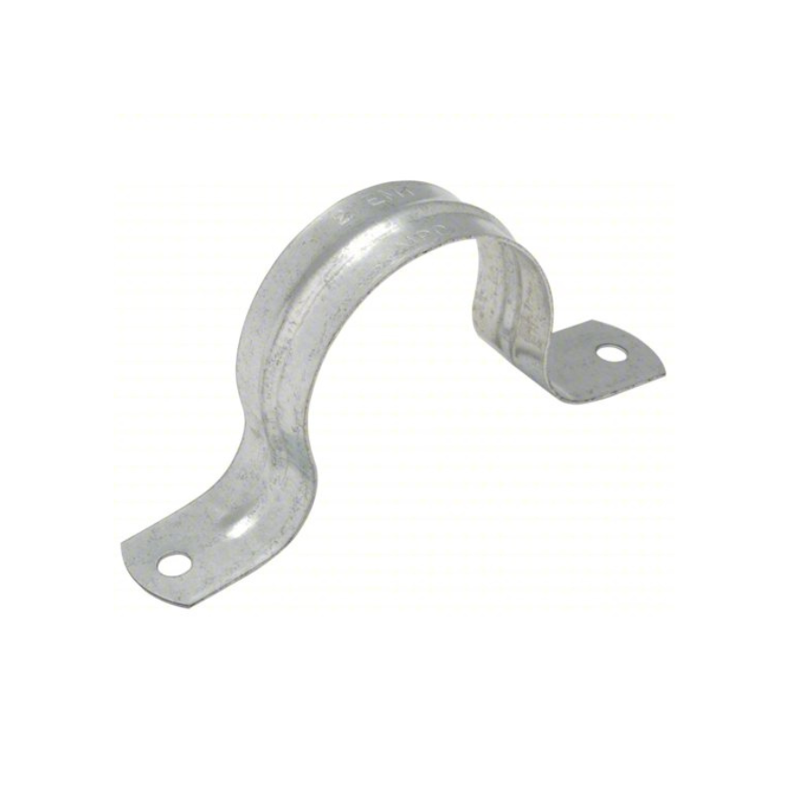 CLAMP, ELECTRICAL, CONDUIT, TWO HOLE, STEEL, 2 INCHES
