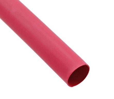 INSULATION SLEEVING, ELECTRICAL (HEAT SHRINK TUBING), POLYOLEFIN, RED, 19MM X 1.2 METER