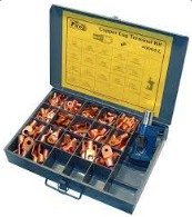 TERMINAL KIT, LUG, w/CRIMPING TOOL, SOLID COPPER, 220 PIECES, MANUFACTURER: PICO,