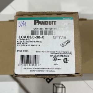 TERMINAL, LUG, COPPER, ORANGE, 3/8 X 0.57 X 0.71 INCHES, MANUFACTURER: PANDUIT, PACKAGE (CONTAINS 10 EACH),