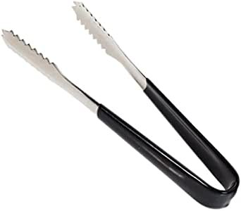TONGS, FOOD SERVING, STAINLESS STEEL, BLACK