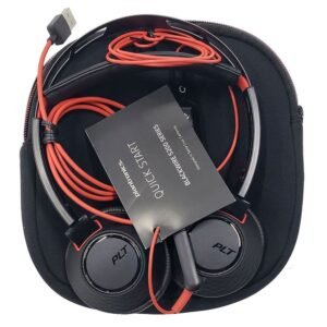 HEADSET, ACOUSTICAL, NOISE-CANCELLING, USB-A, DUAL EAR, BLACK, 3.5 MM JACK, MANUFACTURER: PLANTRONICS,
