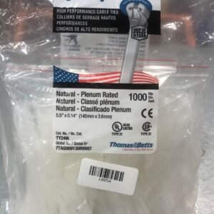 STRAP, TIE DOWN, ELECTRICAL COMPONENTS, PLASTIC, NATURAL, 0.146 X 0.055 X 4.680 INCHES, MANUFACTURER: PANDUIT CORP, ROCKWELL COLLINS, THOMAS & BETTS, ABB, EATON, MODEL: PLT1-5MCP, PLT1.51-M390, PLT1.5I, PLT5S-6, SST1-5IC, TY-24M, 435-0002-090, TY24M, 696-40588, 696-40968-6, AS40317, 110SA129