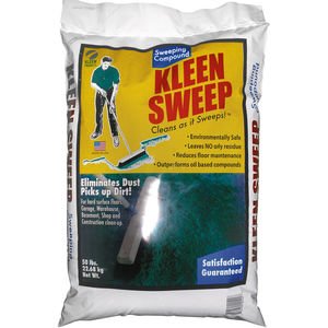 SWEEPING COMPOUND, FLOOR, GRANULAR SOLID, GREEN, 50LB