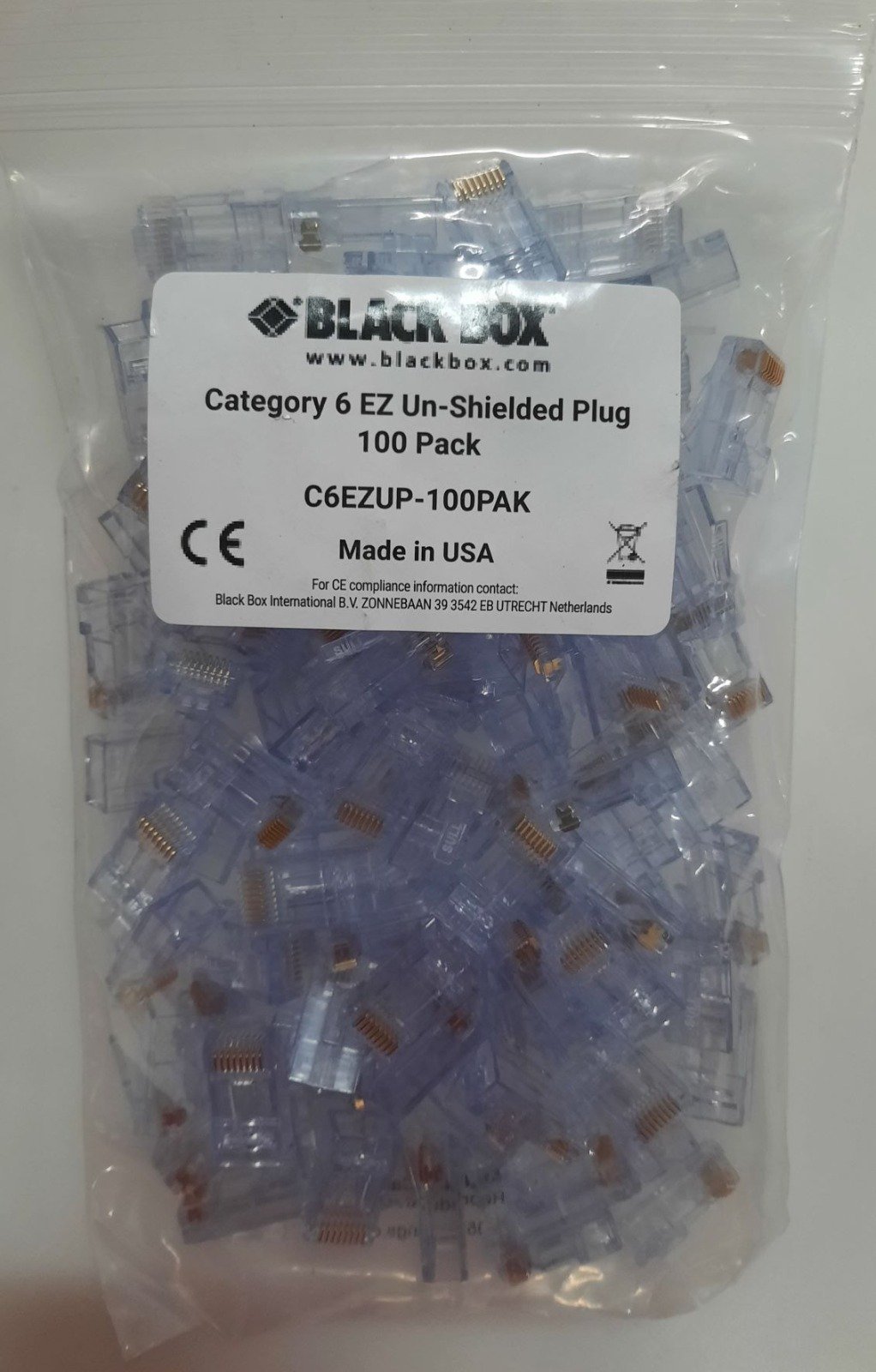 CONNECTOR, MODULAR PLUG, CAT6, EZ RJ45,