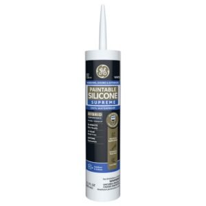SEALING COMPOUND , SILICONE, PAINTABLE, WHITE, 10.1.OZ, MANUFACTURER : GENERAL ELECTRIC (GE),